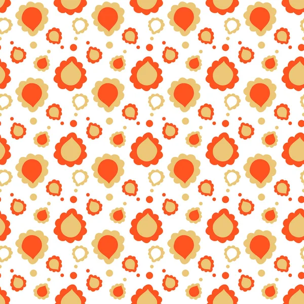 Seamless modeli. Hint tarzı beyaz bir arka plan üzerinde renkli resimler. Vektör.