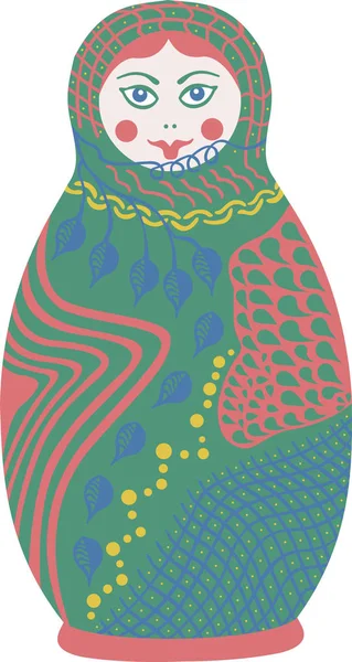Russian Doll vektör çizim. Parlak renkler.