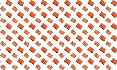 Beyaz bir arka plan üzerinde egzersiz kitapları ve ders kitapları dikişsiz desen. Vektör.