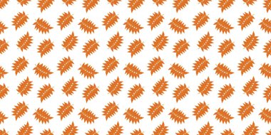 Beyaz bir arka plan üzerinde rowan düşen sarı-turuncu yaprakların dikişsiz desen. Vektör.