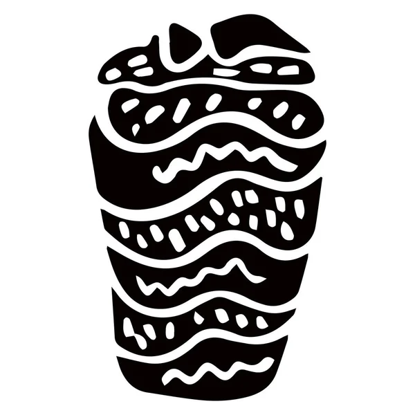 黑苏格兰克拉纳琴甜点手绘白色背景。 B.病媒. — 图库矢量图片
