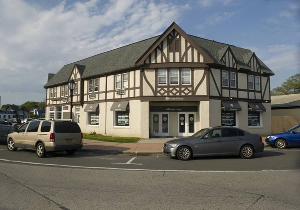 Montauk Nueva York Junio Arquitectura Estilo Tudor Inglés Histórico Edificio — Foto de Stock