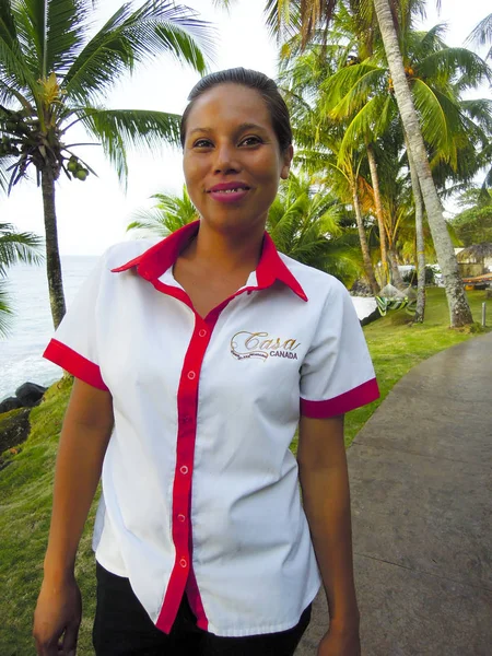 Big Corn Island Nicaragua March Seorang Wanita Nikaragua Cantik Dengan — Stok Foto