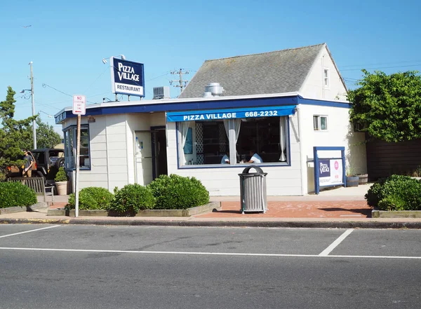 Montauk Nova Iorque Juy Restaurante Pizza Village Visto Main Montauk — Fotografia de Stock