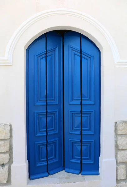 Blue Door Kastellorizo Greece — Stock Photo, Image