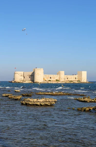 Castelo Maiden Kizkalesi Beach Mersin Turquia — Fotografia de Stock