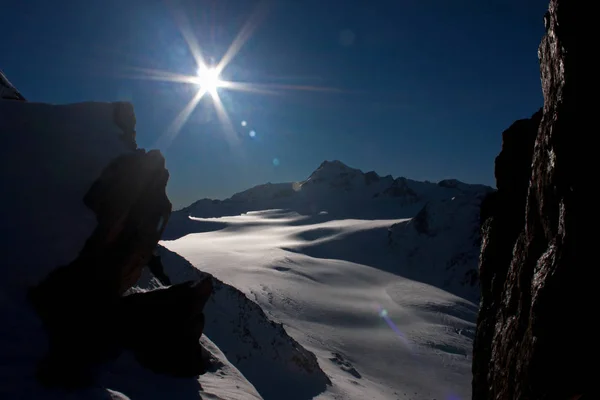 Una Vista Del Magnífico Glaciar Soelden — Foto de Stock