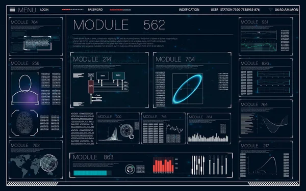 Hud ve Infographic HUD UI app. fütüristik Kullanıcı arabirimi öğeleri. 