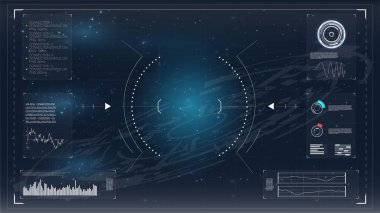 Hud ile modern soyut Infographic şablonunda banner tasarımı için beyaz arka plan. 