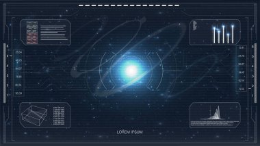 Hud modern simgesiyle oyun arka plan tasarımı için. Oyun Kullanıcı arabirimi kümesi. Vintage vektör set. 