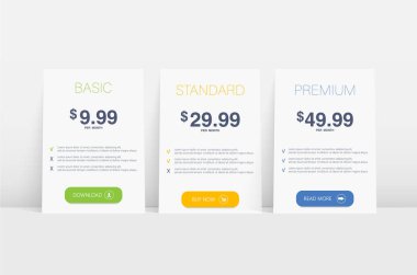Tarife barındırma. İnşaat işçisi. İnşaat vektör düz çizim. Fiyat tablo şablonu. Web öğesi. Web simgesi, vektör. Internet simgesini. Fiyat listesi. 