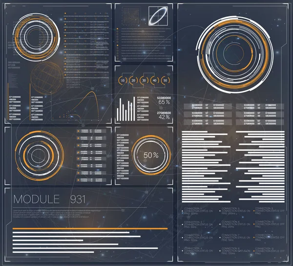 Afiş. Teknoloji bağlantı kavramı. Futuristik grafik kullanıcı arayüzü. Bilgisayar Icon set. UI simgesi.