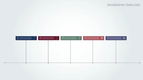 Ilustración de negocio vectorial. Ilustración de negocio conceptual. Ilustración de vectores de éxito. Paso infografía de negocios. Plantilla presentación. plantilla gráfica vectorial . — Vector de stock
