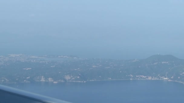 Letecký Pohled Ostrově Korfu Kerkyra Řecku Létání Letadle — Stock video
