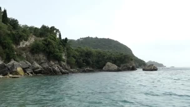 Kıyı Şeridi Bay Liapades Paleokastritsa Korfu Adası Yunanistan — Stok video