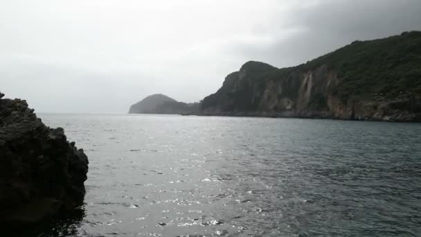 Costa Baía Liapades Paleokastritsa Ilha Corfu Grécia — Vídeo de Stock