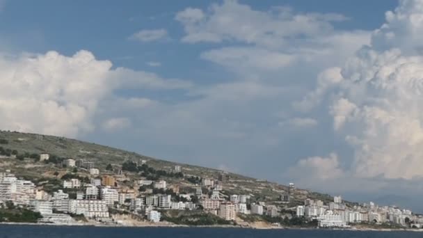 Saranda Vlor Län Albanien Maj 2018 Förbi Det Stadsbilden Och — Stockvideo