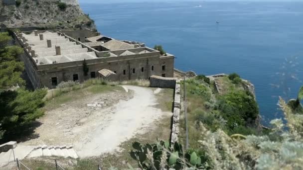 Korfu Stadt Korfu Griechenland 2018 Menschen Besuchen Die Alte Festung — Stockvideo