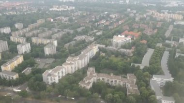 uçan Berlin ilçe pankow ve tegel (Almanya). Havadan görünümü.