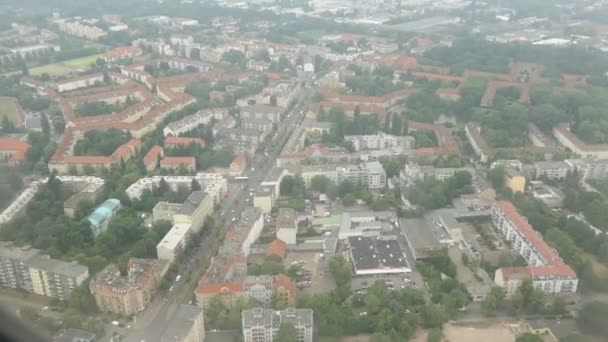Létání Berlínské Čtvrti Pankow Tegel Německo Letecký Pohled — Stock video