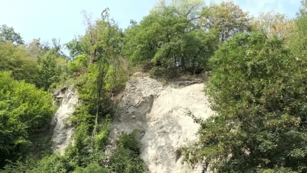 Zwiedzanie Jaskiń Trass Dolina Niemieckim Regionie Eifel Obszaru Górniczego Skał — Wideo stockowe