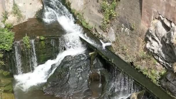 Cityscape Saarburg Com Sua Parte Histórica Cidade Velha Rio Leuk — Vídeo de Stock