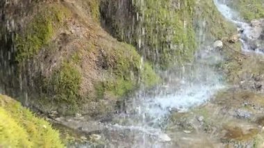 Traverten şelale Dreinmuehlen (engl. üç fabrikaları) Nohn Vulcan Eifel bölgesi (Almanya)