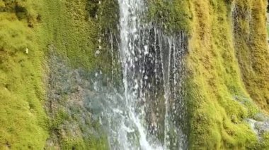 Traverten şelale Dreinmuehlen (engl. üç fabrikaları) Nohn Vulcan Eifel bölgesi (Almanya)