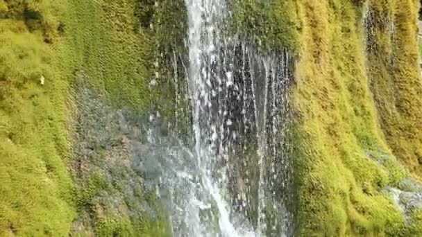 Cachoeira Travertino Dreinmuehlen Engl Três Usinas Nohn Região Vulcan Eifel — Vídeo de Stock