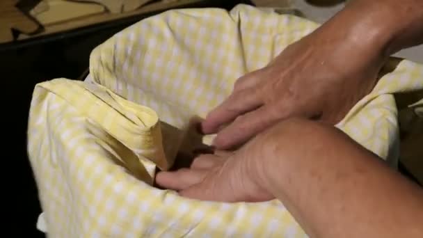 Prepare Elder Berry Flower Heads Making Jam Sieve Apple Juice — Stock Video