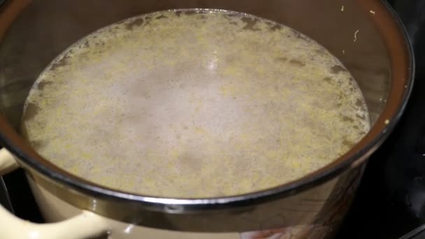 Cocinar Confitura Cabeza Flor Cerveza Anciano Una Olla — Vídeo de stock