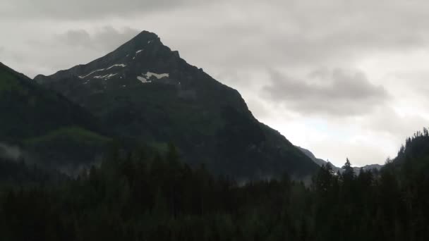 Tempo Nuvoloso Alpi Vetta Kirchspitze Tirolo Cambiamenti Climatici — Video Stock