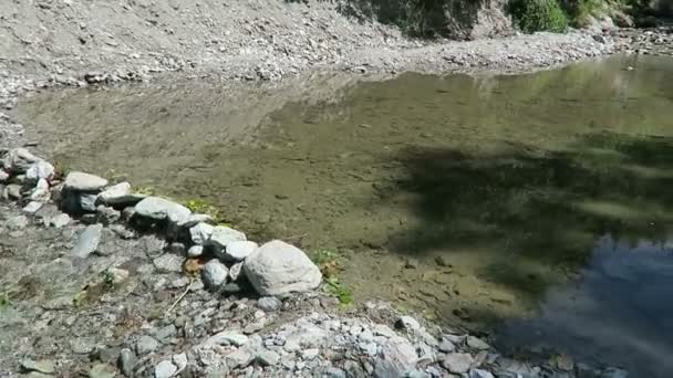 Corriente Montañosa Salvaje Que Fluye Través Del Valle Gerlostal Tirol — Vídeo de stock