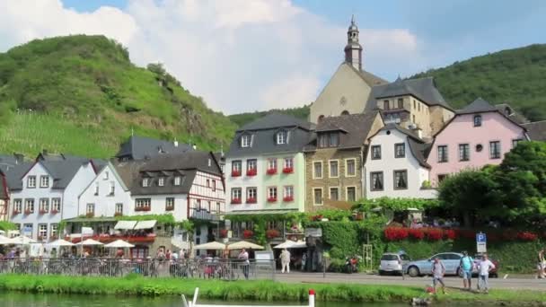 Beilstein Renania Palatinado Alemania Agosto 2019 Paisaje Urbano Beilstein Río — Vídeos de Stock