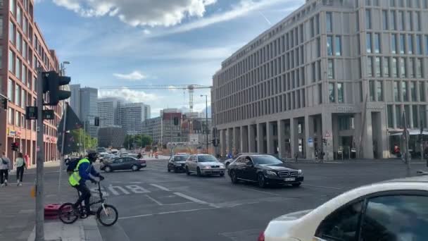 Берлін Берлін Німеччина Серпня 2020 Берлінський Район Mitte Traffic Leipziger — стокове відео