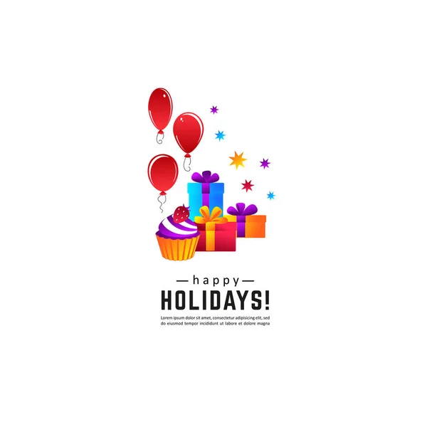 Holidays, cheerful events. — Stock Vector