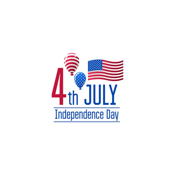 7 月 4 日-米国の独立記念日 — ストックベクタ