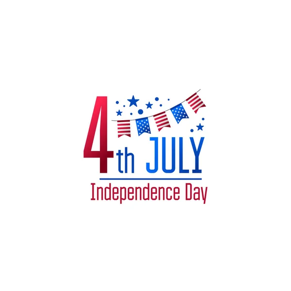 4 Ιουλίου - ημέρα ανεξαρτησίας των ΗΠΑ — Διανυσματικό Αρχείο