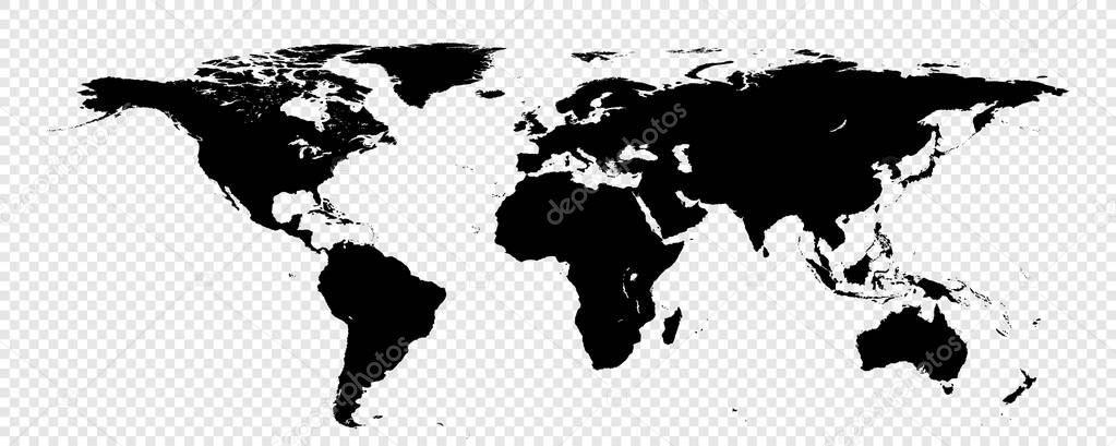 Isolated World map