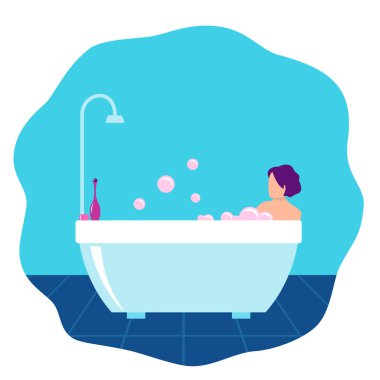 Banyoda yıkanan kadın. 