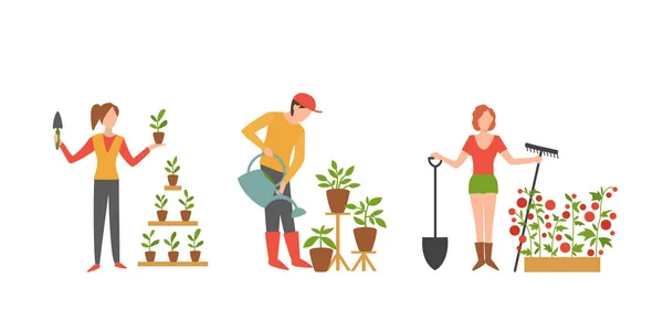 Gardening, farm — Stock Vector