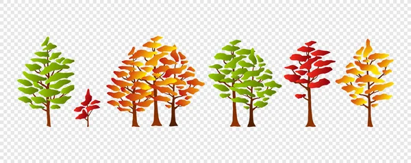 Collection d'arbres . — Image vectorielle