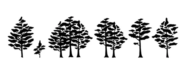 Colección de árboles . — Archivo Imágenes Vectoriales
