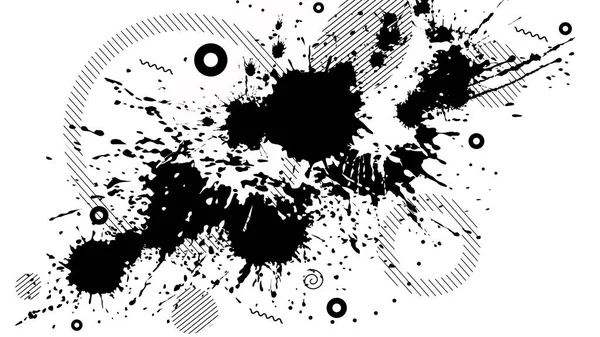 Abstracte achtergrond-heldere vlekken van verf. — Stockvector