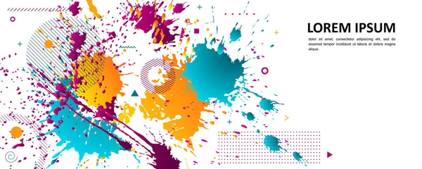 Abstract background - bright spots of paint. — Stock Vector