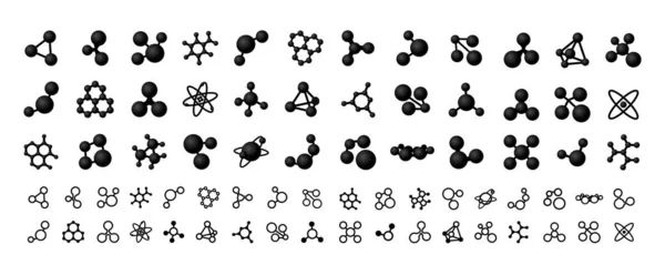 化学。化学元素、分子、器具の数式 — ストックベクタ