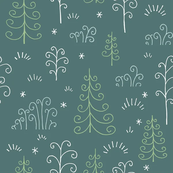Textura sem costura com árvores de Natal — Vetor de Stock