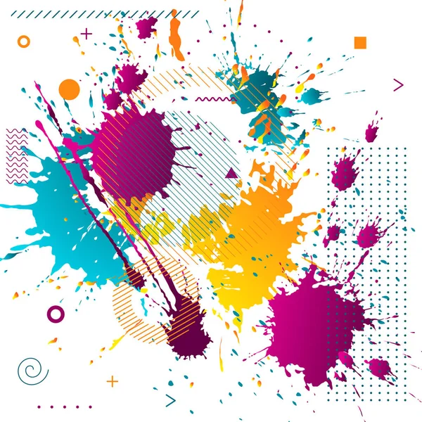 Abstract background - bright spots of paint. — Stock Vector