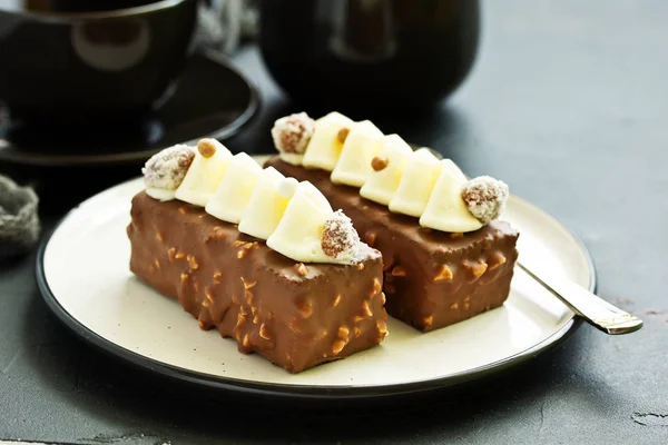 Pedazo Delicioso Pastel Caramelo — Foto de Stock