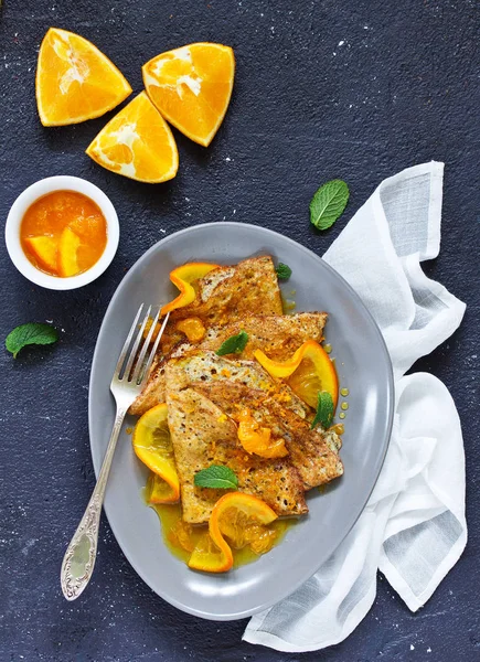 Crepes Suzette Close — Stock Photo, Image